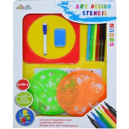 Set Creativ cu sabloane si carioci in cutie - Robentoys