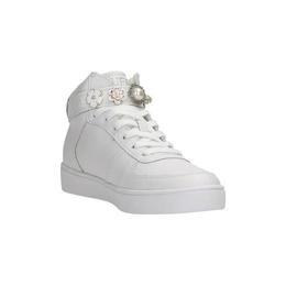 Sneakers Guess alb cu floricele atasate, marime 39