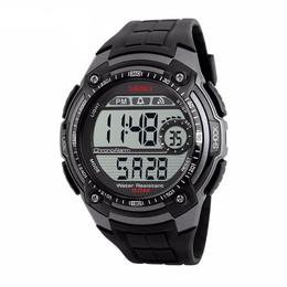 Ceas Barbatesc SKMEI CS900, curea silicon, digital watch, Functii- alarma, ora, data, cadran luminat, rezistent 3ATM, negru