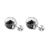 Cercei 2 in 1 Glass Strass Lucy Style 2000, negru