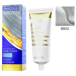 Vopsea de Par Semi-Permanenta Rosa Impex Prestige VIP's BeBlonde Hair Toner, nuanta BB02 Silver Effect, 100ml