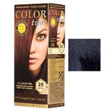 Vopsea Permanenta pentru Par Rosa Impex Color Time, nuanta 11 Blue Black