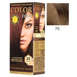 Vopsea permanenta pentru par rosa impex color time, nuanta 75 caramel