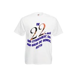 Tricou personalizat Fruit of the loom barbat 22 ani alb XL