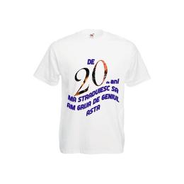 Tricou personalizat Fruit of the loom barbat 20 ani alb XXL
