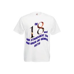 Tricou personalizat Fruit of the loom barbat 18 ani alb S