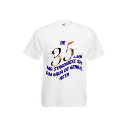 Tricou personalizat Fruit of the loom barbat 35 ani alb XXL