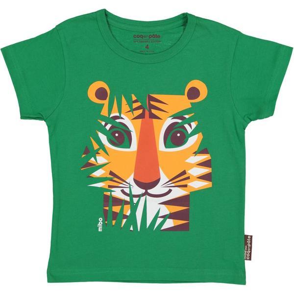 Tricou verde tigru, varsta 2 - 8 ani - coqenpate