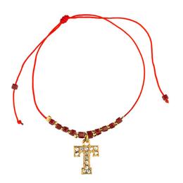Bratara accesorizata cu pandantiv initiala t lucy style 2000
