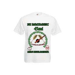 Tricou personalizat Fruit of the loom barbat nu imbatranesc 45 ani alb L