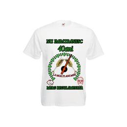 Tricou personalizat Fruit of the loom barbat nu imbatranesc 40 ani alb XXL