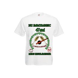 Tricou personalizat Fruit of the loom barbat nu imbatranesc 47 ani alb XXL