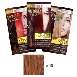 Sampon Nuantator cu Keratina Camco Victoria Beauty Keratin Therapy, nuanta V60 Dark Blonde, 40ml