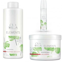 Pachet 1 wella elements renewing - sampon, masca si spray leave - in