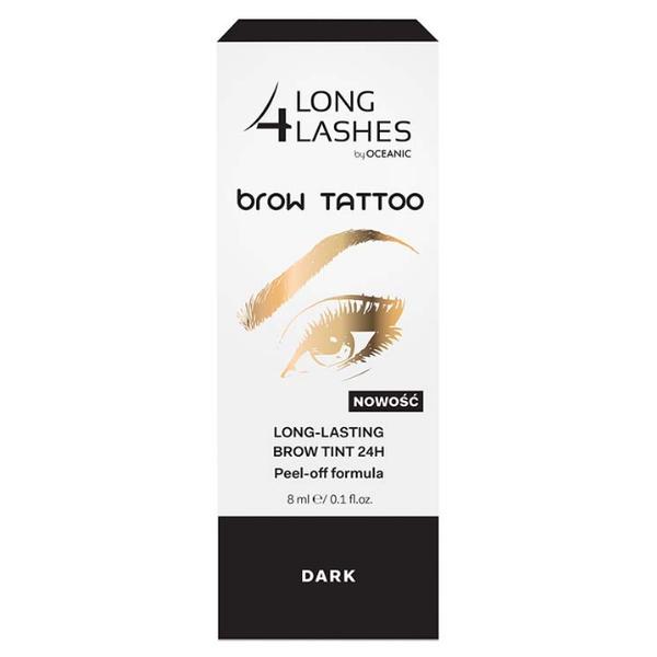 Tatuaj Nepermanent pentru Sprancene Oceanic Long 4 Lashes, Dark, 8ml