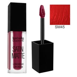 Ruj de buze mat rezistent la transfer isabelle dupont paris satin matte, nuanta sm45 ruby, 4.5ml