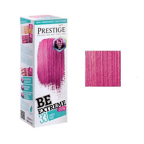 Vopsea de Par Semi-Permanenta Rosa Impex BeExtreme Prestige VIP's, nuanta BE33 Candy Pink, 100 ml imagine