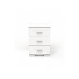 Noptiera 3 sertare GALAXY alb in stil Modern,din PAL melaminat,culoare conform foto