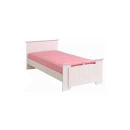 Pat 90x190 BIOTIFUL fara somiere in stil Modern,din PAL melaminat alb roz,culoare conform foto