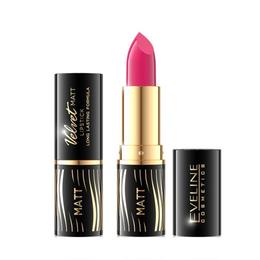 Ruj de buze eveline cosmetics velvet matt 10g - nuanta 502 vibrant fuchsia