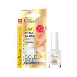 Tratament profesional pentru unghii 8 in 1, Eveline Cosmetics, Golden Shine 12ml