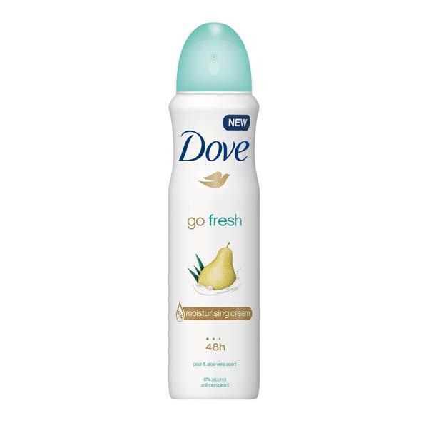 Deodorant antiperspirant spray, Dove, Go Fresh Pear & Aloe Vera 48 h, 150 ml 150 imagine 2022