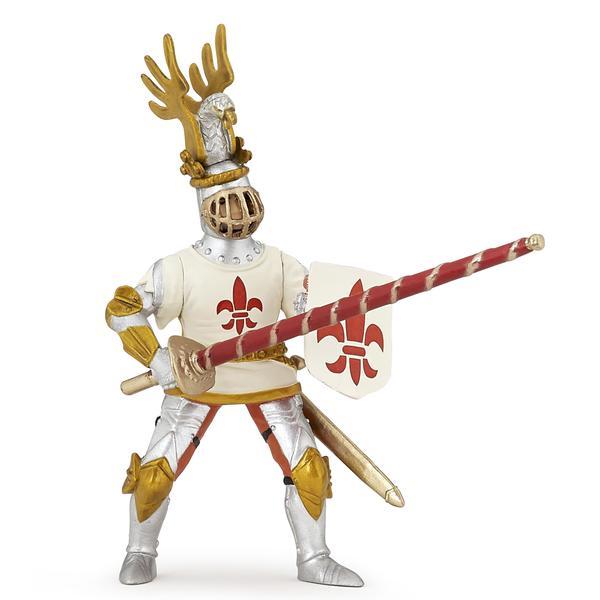 Figurina papo-cavaler crin alb