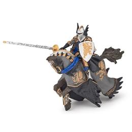 Figurina Papo - Luptatorul dragon negru si cal