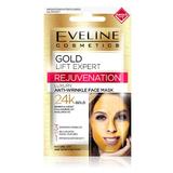 Masca luxurianta de fata, Eveline Cosmetics, Gold Lift Expert, 3 in 1 antirid cu aur de 24K, 7ml