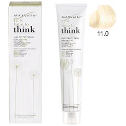 Vopsea de par fara amoniac cu ulei de argan - maxxelle think hair color cream ammonia-free, nuanta 11.0 ultra platinum blonde