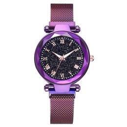 Ceas dama geneva cs982, model starry sky, bratara magnetica, elegant, mov
