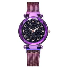 Ceas dama geneva cs954, model starry sky, bratara magnetica, elegant, mov