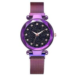 Ceas dama Geneva CS954, model Starry Sky, bratara magnetica, elegant, mov