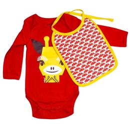 Set body rosu girafa si baveta - coqenpate