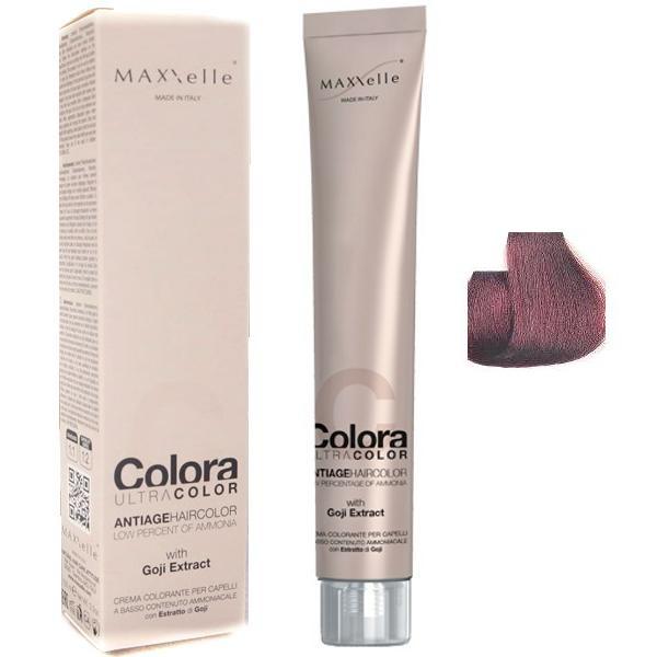 Vopsea Profesionala cu Extract de Goji – Maxxelle Colora Ultracolor Antiage Haircolor, nuanta 5.65 Mahogany Red Light Chestnut