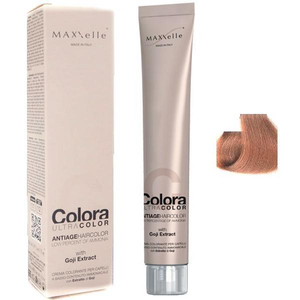 Vopsea Profesionala cu Extract de Goji - Maxxelle Colora Ultracolor Antiage Haircolor, nuanta 7.37 Sahara Sand imagine