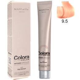 Vopsea profesionala cu extract de goji - maxxelle colora ultracolor antiage haircolor, nuanta 9.5 mahogany very light blonde