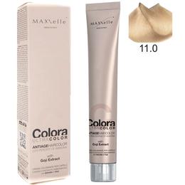 Vopsea profesionala cu extract de goji - maxxelle colora ultracolor antiage haircolor, nuanta 11.0 super platinum natural blonde