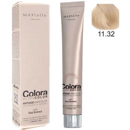 Vopsea profesionala cu extract de goji - maxxelle colora ultracolor antiage haircolor, nuanta 11.32 warm beige super platinum very light blonde