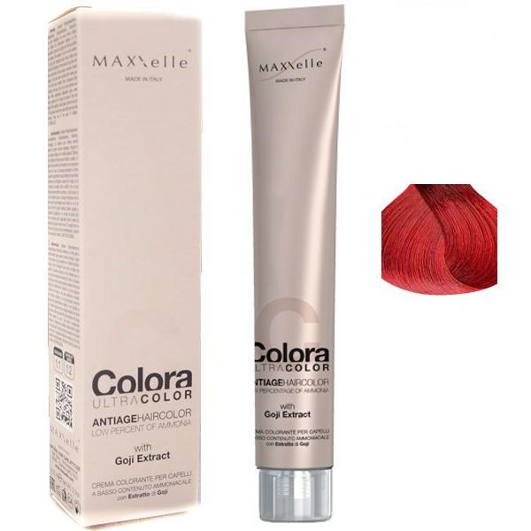Vopsea Profesionala cu Extract de Goji – Maxxelle Colora Ultracolor Antiage Haircolor, nuanta 0.6 Intensifier Red