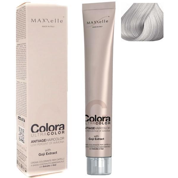 Vopsea Profesionala cu Extract de Goji - Maxxelle Colora Ultracolor Antiage Haircolor, nuanta Intensifier Silver