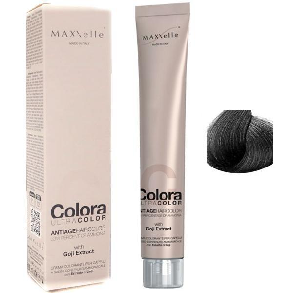 Vopsea Profesionala cu Extract de Goji - Maxxelle Colora Ultracolor Antiage Haircolor, nuanta Intensifier Dark Grey imagine