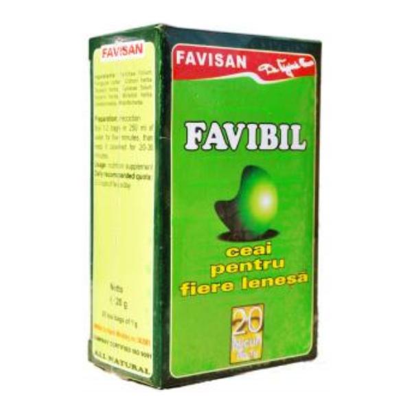 Ceai pentru Fiere Lenesa Favibil Favisan, 20 plicuri