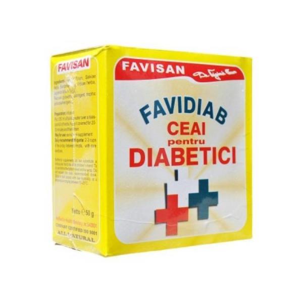 Ceai pentru Diabetici Favidiab Favisan, 50g