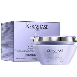 Masca violet pentru neutralizarea tonurilor galbene - kerastase blond absolu masque ultra-violet anti-brass blonde perfecting purple masque, 200ml