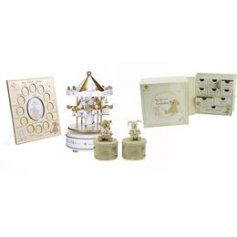 Set cadou de botez crem pentru bebelusi - juliana