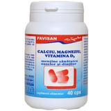 Calciu, Magneziu, Vitamina D3 Favisan, 40 capsule