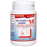 Zinc, Vitamina C, Magneziu Favisan, 40 capsule