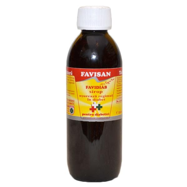 Sirop neglicogenolitic Favidiab Favisan, 250 ml