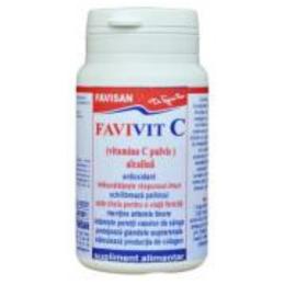 Favivit C - Vitamina C Pulvis Alcalina Favisan, 80g